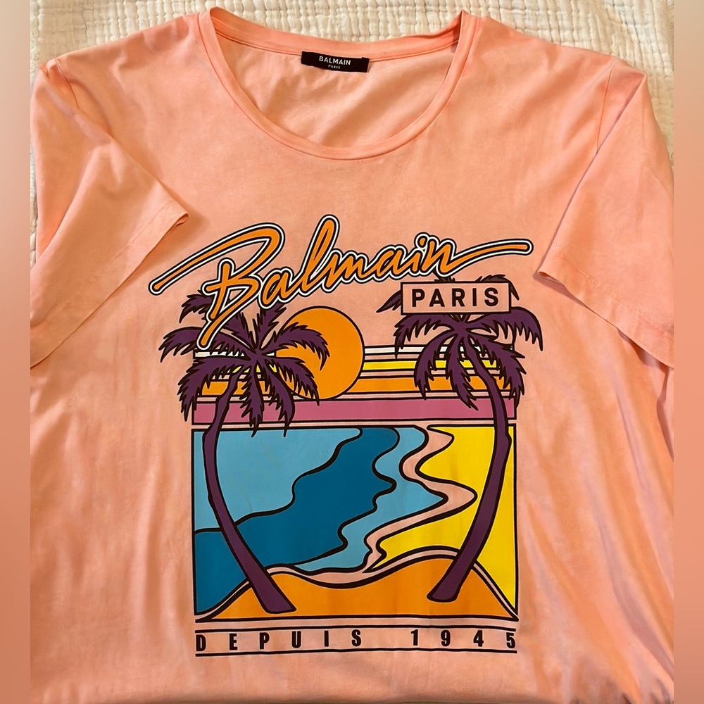 Limited Edition Balmain Logo Depuis 1945 T-shirt